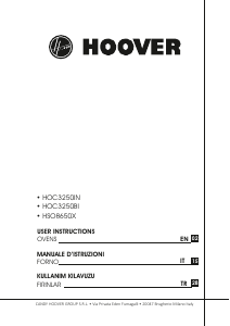 Kullanım kılavuzu Hoover HOAZ7801IN Fırın