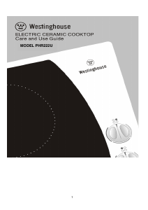 Manual Westinghouse PHR222U Hob