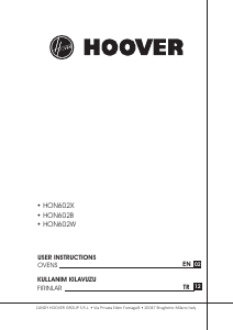 Kullanım kılavuzu Hoover HON602B Fırın