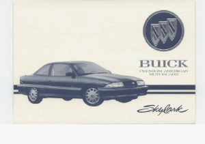Handleiding Buick Skylark (1993)