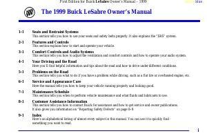 Handleiding Buick LeSabre (1999)