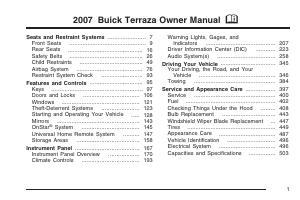 Handleiding Buick Terraza (2007)
