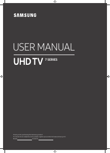 Manual de uso Samsung UE43NU7475UXXC Televisor de LED