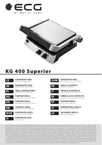Manuál ECG KG 400 Superior Kontaktní gril