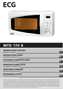 Návod ECG MTD 170 B Mikrovlnná rúra