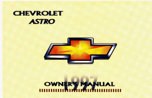 Handleiding Chevrolet Astro Passenger (1997)