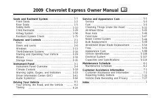 Handleiding Chevrolet Express Commercial Cutaway (2009)
