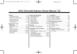 Handleiding Chevrolet Express Passenger (2012)
