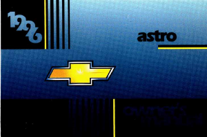 Handleiding Chevrolet Astro Passenger (1996)