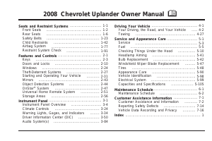 Handleiding Chevrolet Uplander (2008)