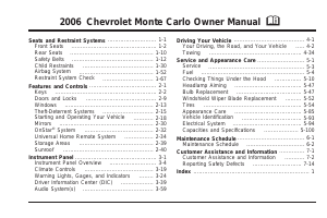 Handleiding Chevrolet Monte Carlo (2006)