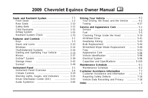Handleiding Chevrolet Equinox (2009)