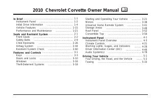 Handleiding Chevrolet Corvette (2010)