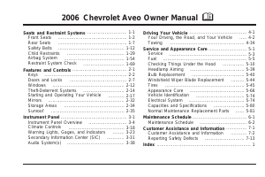 Handleiding Chevrolet Aveo (2006)