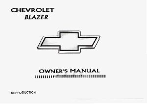 Handleiding Chevrolet Blazer (1997)