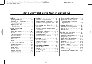 Handleiding Chevrolet Sonic (2014)