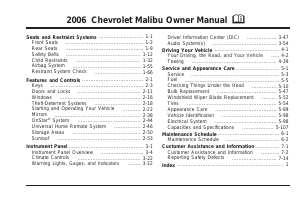 Handleiding Chevrolet Malibu (2006)