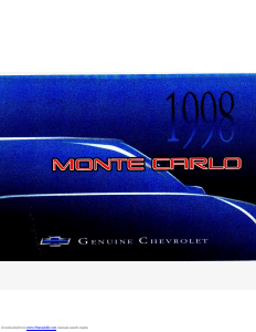 Handleiding Chevrolet Monte Carlo (1998)