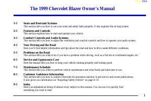 Handleiding Chevrolet Blazer (1999)