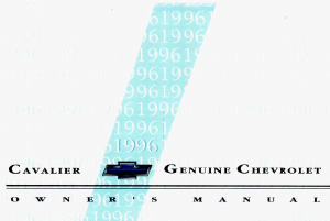 Handleiding Chevrolet Cavalier (1996)