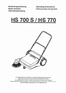 Bedienungsanleitung Cleanfix HS 770 Kehrmaschine