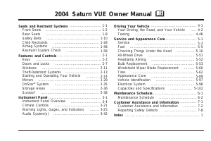 Handleiding Saturn Vue (2004)