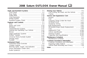 Handleiding Saturn Outlook (2008)