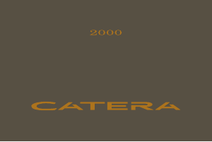 Handleiding Cadillac Catera (2000)