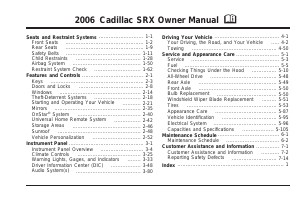 Handleiding Cadillac SRX (2006)