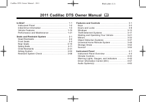 Handleiding Cadillac DTS (2011)