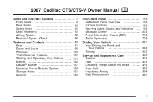 Handleiding Cadillac CTS-V (2007)