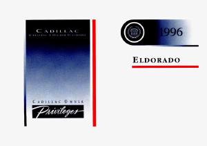Handleiding Cadillac Eldorado (1996)