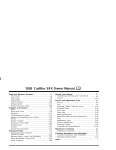 Handleiding Cadillac SRX (2005)