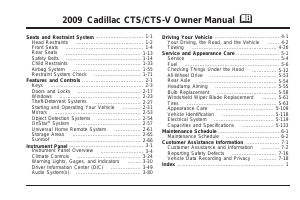 Handleiding Cadillac CTS (2009)