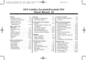 Handleiding Cadillac Escalade (2014)