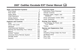 Handleiding Cadillac Escalade EXT (2007)