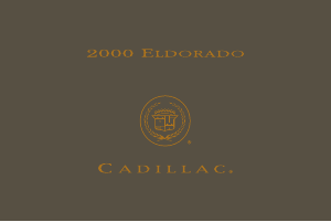 Handleiding Cadillac Eldorado (2000)