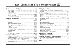 Handleiding Cadillac STS-V (2006)
