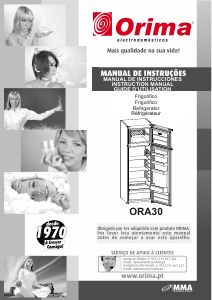Mode d’emploi Orima ORA 30 Réfrigérateur combiné