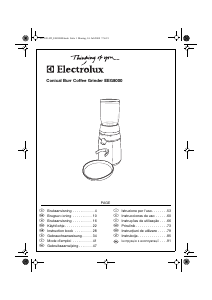 Käyttöohje Electrolux EEG8000 Kahvimylly