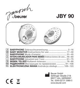 Manual Beurer JBY90 Baby Monitor