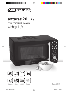 Manual OBH Nordica Antares Microwave