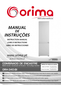 Mode d’emploi Orima ORH 340 BI Réfrigérateur combiné