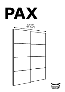 Bruksanvisning IKEA PAX KIRKENES Skapdør