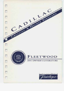 Handleiding Cadillac Fleetwood (1995)