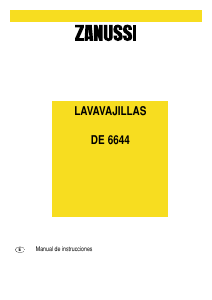 Manual de uso Zanussi DE6644 Lavavajillas