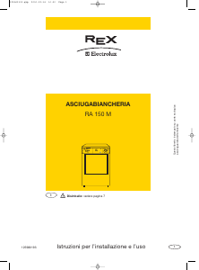 Manuale Electrolux-Rex RA150M Asciugatrice