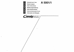 Handleiding Candy A 5001 Vaatwasser
