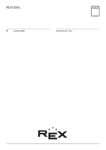 Manuale Rex RL6125XL Lavastoviglie