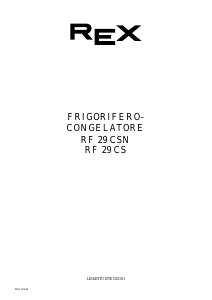 Manuale Rex RF29CS Frigorifero-congelatore